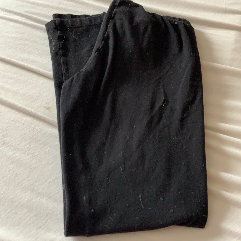Girls black sequin leggings. Size is 14